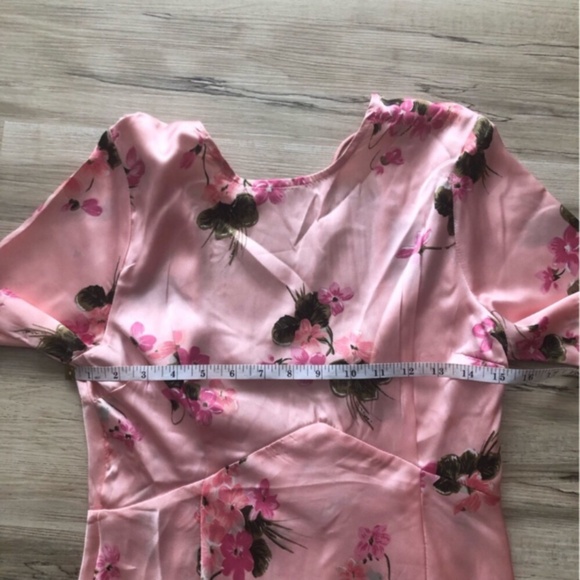 ASOS Pink Floral Asymmetrical Dress - Picture 4 of 10